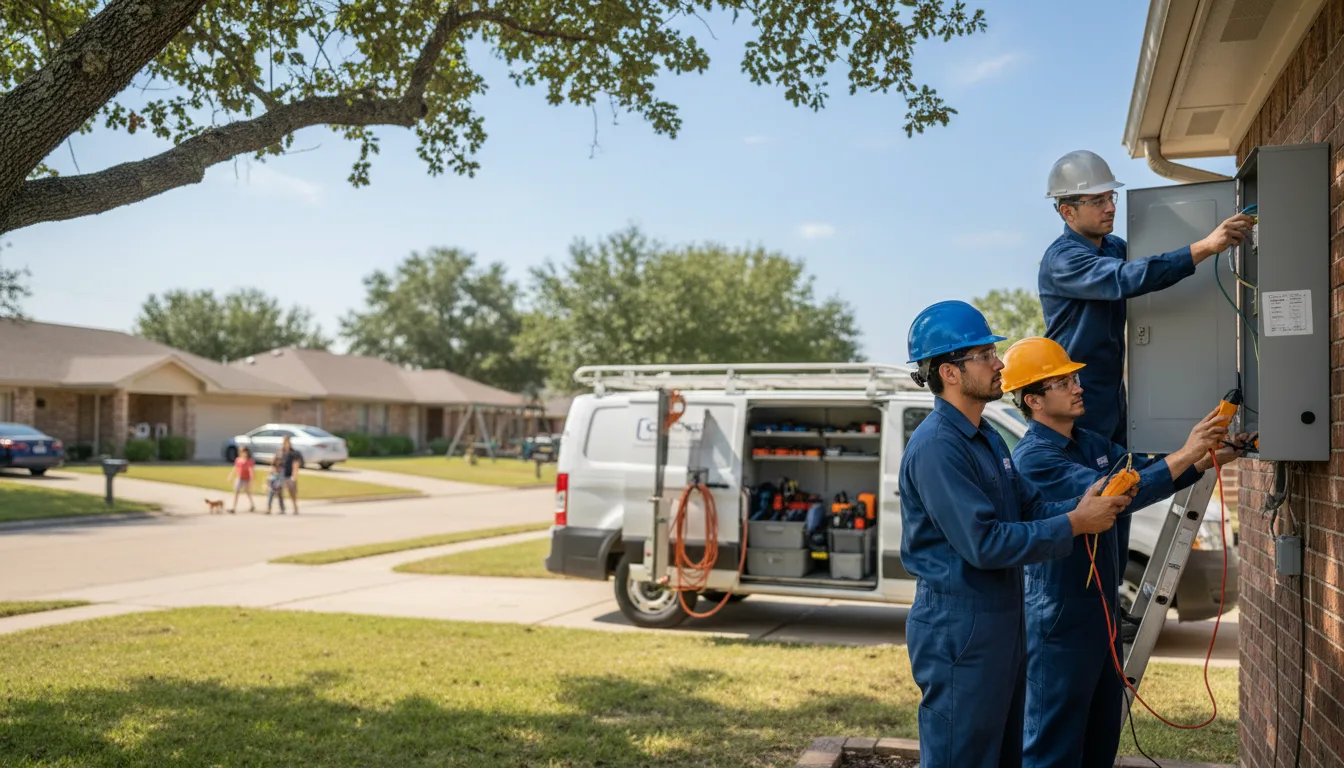Certified electrician providing emergency electrical services in Slater, IA